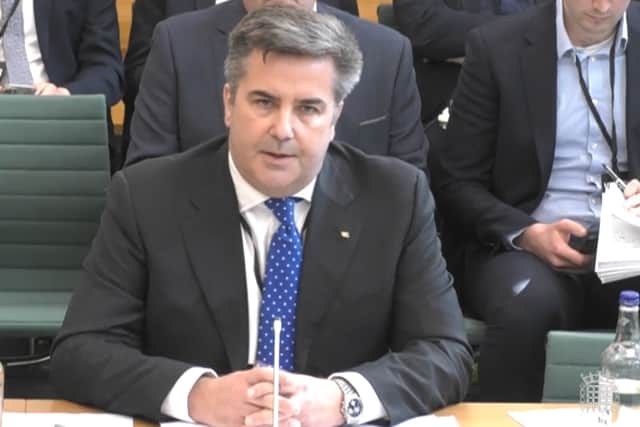 Peter Hebblethwaite, Chief Executive, P&O Ferries, answering questions in front of the Transport Committee and Business, Energy and Industrial Strategy Select Committee in the House of Commons.