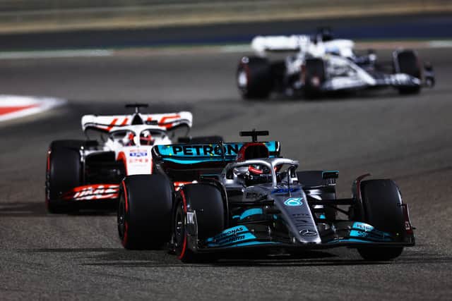 Haas’ Kevin Magnussen came in fifth, one behind George Russell in Mercedes