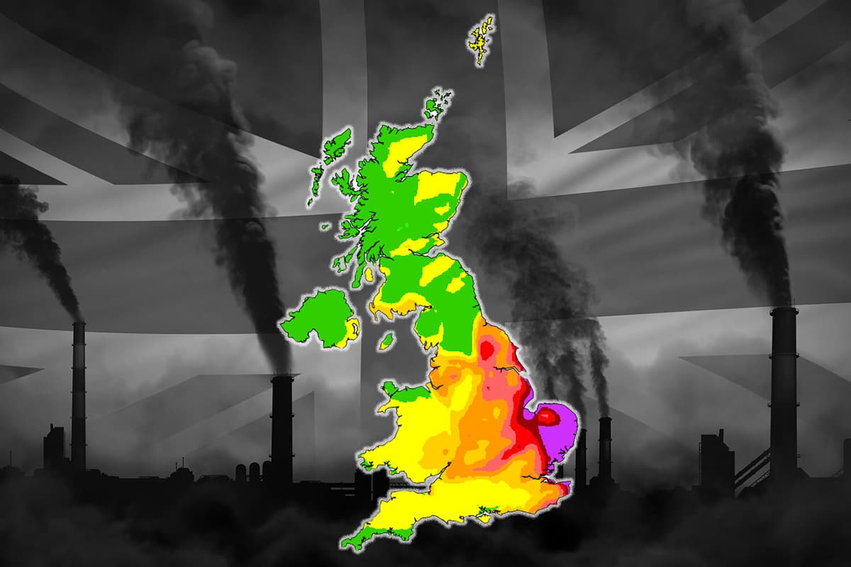Pollution In England Air pollution: worst-affected areas in UK as levels rise this weekend