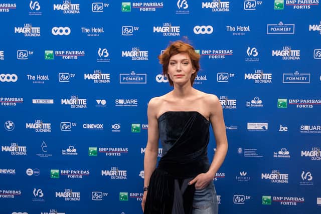  Belgian actress Erika Sainte poses at the 7th edition of the Magritte du Cinema awards ceremony in 2017 (Photo credit LAURIE DIEFFEMBACQ/AFP via Getty Images)