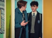 Kit Connor as Nick and Joe Locke as Charlie in Heartstopper (Credit: Netflix)