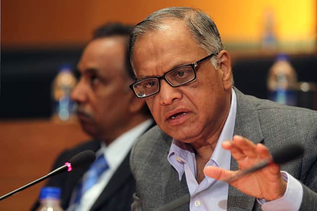 Ms Murthy’s father, N.R. Narayana Murthy, is known as 'the Bill Gates of India’ (image: AFP/Getty Images)