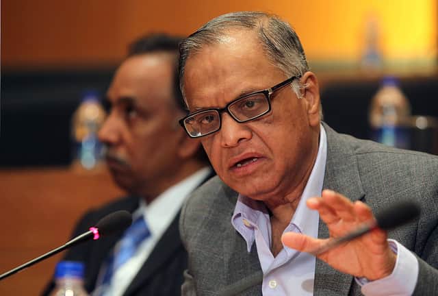 Ms Murthy’s father, N.R. Narayana Murthy, is known as 'the Bill Gates of India’ (image: AFP/Getty Images)