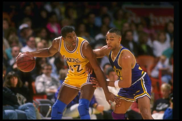 Magic Johnson played as point guard for the LA Lakers