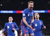 Harry Kane celebrates scoring England’s winning penalty goal in Switzerland friendly