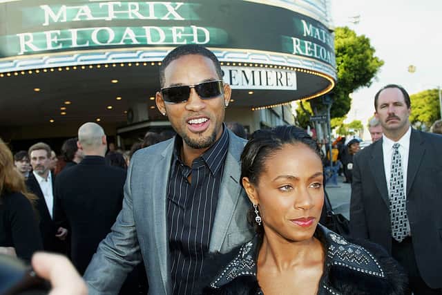 Will Smith and Jada Pinkett Smith arrive at the premiere of The Matrix Reloaded in Los Angeles, 2003 (Photo: Kevin Winter/Getty Images)