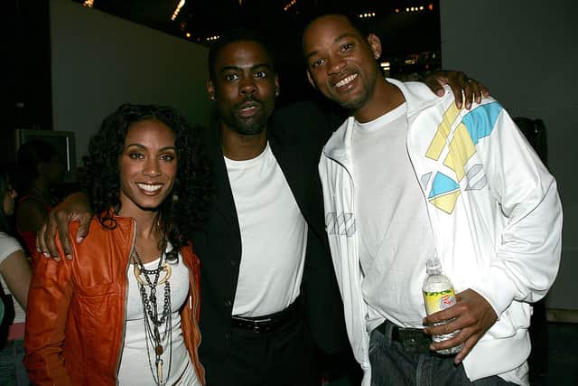 Jada Pinkett Smith, Chris Rock and Will Smith backstage at the 18th Annual Kids Choice Awards, 2005 (Photo by Frank Micelotta/Getty Images)