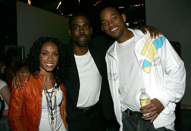 Jada Pinkett Smith, Chris Rock and Will Smith backstage at the 18th Annual Kids Choice Awards, 2005 (Photo by Frank Micelotta/Getty Images)