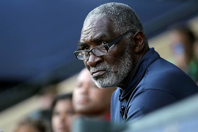 Richard Williams watching daughter Serena Williams play Sabine Lisicki of Germany during the Bank of the West Classic at the Taube Family Tennis Stadium in 2011 (Photo: Matthew Stockman/Getty Images)