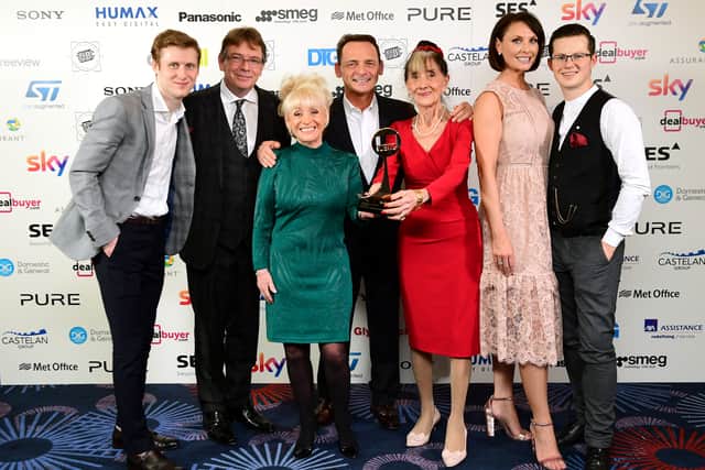 Eastenders cast with the award for TV Soap of the year during the 2017 Television and Radio Industries Club Awards, Grosvenor House, Park Lane, London. 