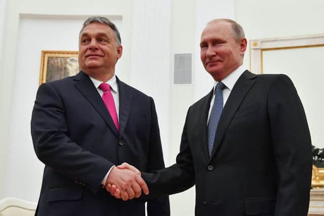 <p>Viktor Orban and Vladimir Putin have close ties (image: AFP/Getty Images)</p>