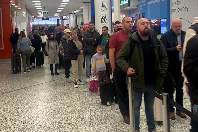 Passengers faced long delays at security and check-in at Birmingham Airport (Photo: PA)