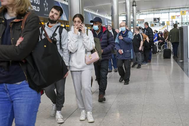 Passengers have faced long queues across UK airports this week (Photo: PA)