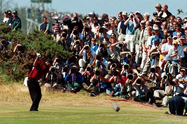 Tiger Woods became the youngest ever player to win a career ‘Grand Slam’ with victory at The Open in St Andrews in 2000