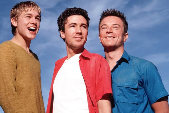 Charlie Hunnam, Aiden Gillan, and Craig Kelly in Queer as Folk (Credit: Channel 4)