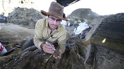 Robert DePalma, the University of Manchester graduate student who leads the Tanis dig (Photo: BBC)