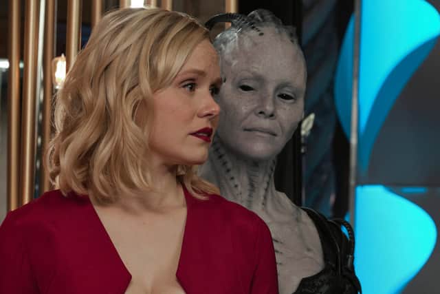 Alison Pill as Agnes Jurati and Annie Wersching as the Borg Queen in Star Trek: Picard (Credit: Trae Patton/Paramount+)