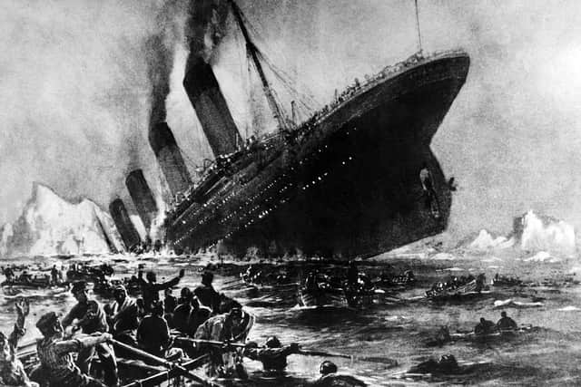 Artist impression showing the 14 April 1912 sinking of the Titanic (Photo: OFF/AFP via Getty Images)