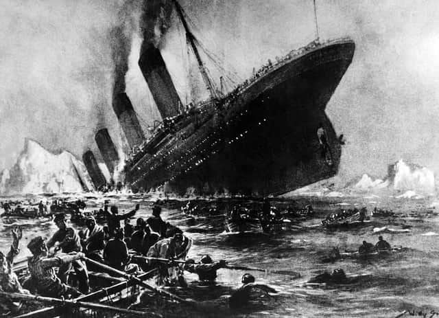 Artist impression showing the 14 April 1912 sinking of the Titanic (Photo: OFF/AFP via Getty Images)