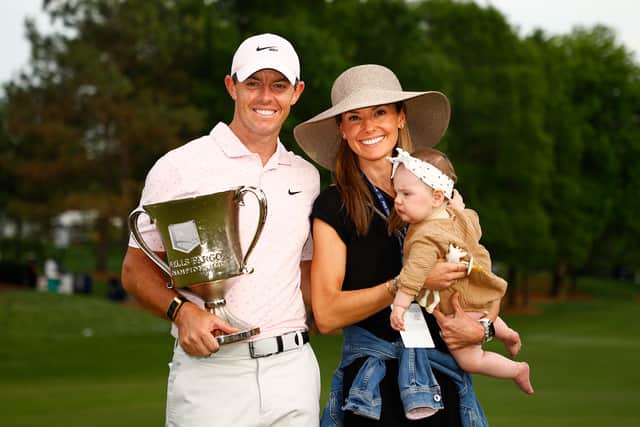 McIlroy with his wife, Erica Stoll, and daughter, Poppy in 2021