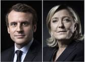 A combination of picture made on April 23, 2017 shows French presidential election candidate for the En Marche ! movement Emmanuel Macron and French presidential election candidate for the far-right Front National (FN) party Marine Le Pen  (Photo credit should read JOEL SAGET,ERIC FEFERBERG/AFP via Getty Images)