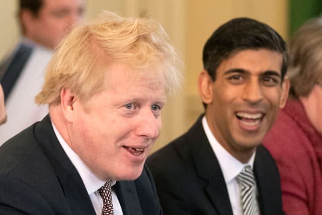 Boris Johnson and Rishi Sunak’s relationship is believed to have become strained over Partygate and Mr Sunak’s ambitions to become PM (image: AFP/Getty Images)