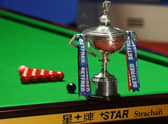 The Snooker World Championship trophy. 