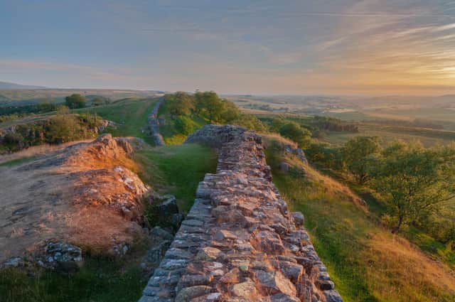 <p>Hadrian’s Wall dates from AD 122 and stretches 73 miles from coast to coast (Photo: Adobe Stock)</p>