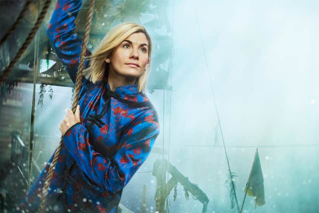 Jodie Whittaker as Doctor Who in an Exciting Adventure with Pirates! (Credit: James Pardon/BBC)