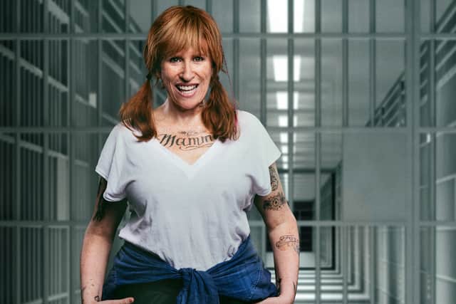 Catherine Tate as character Ros in her new Netflix show Hard Cell.