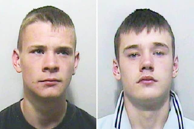 Handout file photo dated 28/04/08 issued by Lancashire Police showing Ryan Herbert (left), 16, and Brendan Harris (right), 15. Ryan Herbert was just 16 when he was handed a life sentence after he admitted murdering 20-year-old, Sophie Lancaster (Photo: PA)