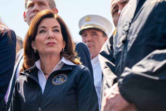 New York State Governor Kathy Hochul during a press conference at the site of the shooting (Photo: David Dee Delgado/Getty Images)