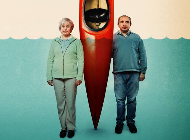 <p>Monica Dolan and Eddie Marsan as Ann and Jon Darwin in The Thief, His Wife, and the Canoe (Credit: ITV)</p>