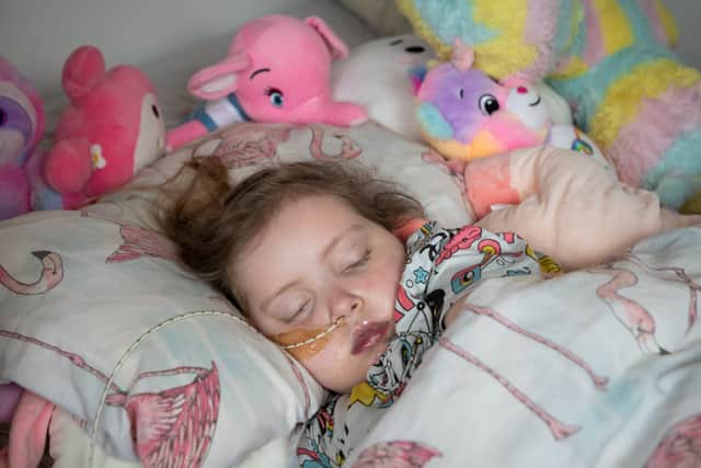 Anastasia was diagnosed with diffuse intrinsic pontine giloma a week after her sixth birthday. (Credit: SWNS)