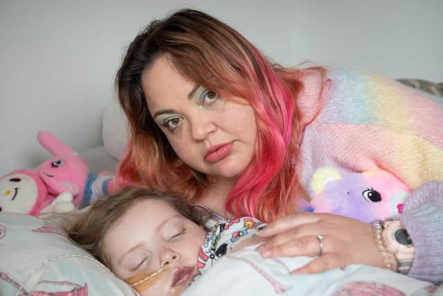 Alexandra has opened up about her heartbreak that her family cannot afford to heat their home in the final days of her daughter’s life. (Credit: SWNS)