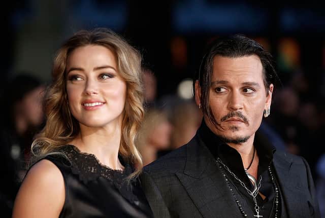 Amber Heard and Johnny Depp at the Black Mass screening during the BFI London Film Festival, 2015 (Photo: John Phillips/Getty Images for BFI)