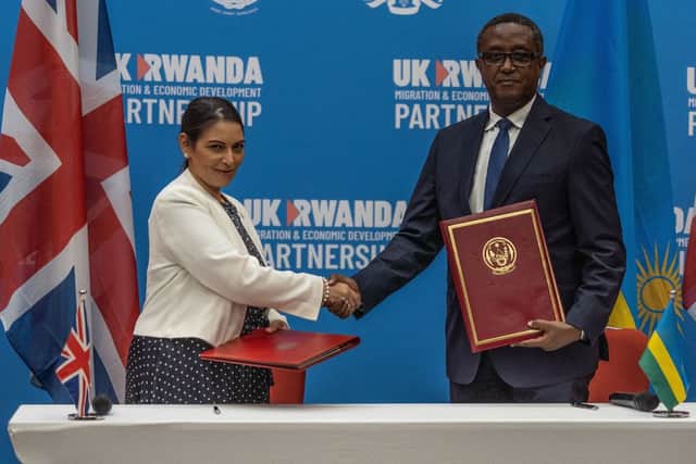 The UK and Rwanda have signed a deal that will see people attempting English Channel crossings sent to the African country for processing (image: AFP/Getty Images)