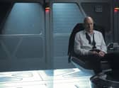 Patrick Stewart in Star Trek: Picard, sat crumpled in a chair (Credit: Trae Patton/Paramount+)
