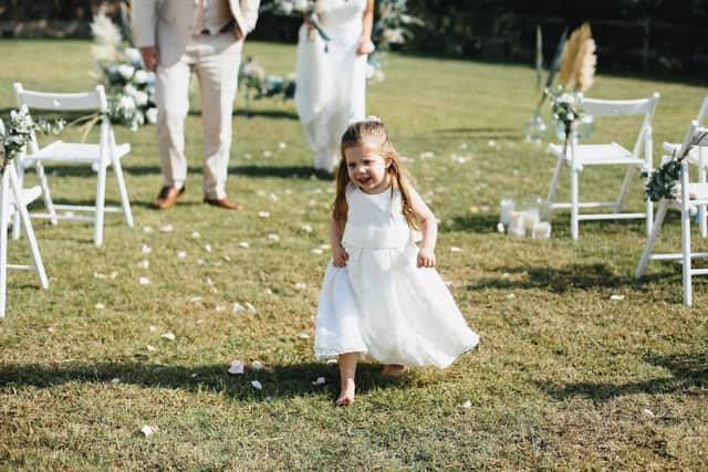 Florence was flower girl at her parents’ wedding