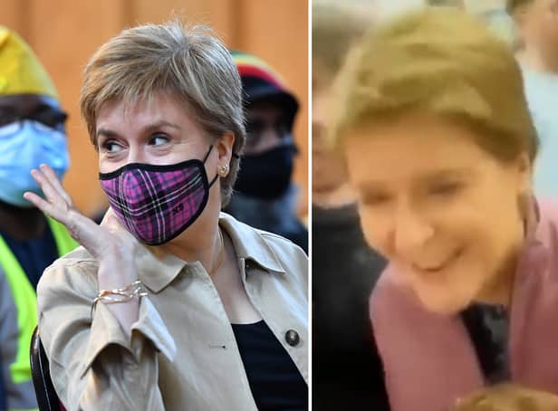 <p>Nicola Sturgeon was filmed without a mask in a barber shop (Photo: Getty / contributed)</p>