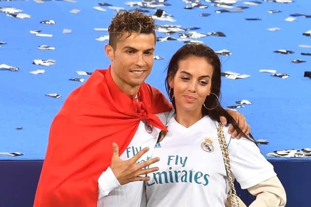 Ronaldo with his partner, Georgina Rodriguez in 2018