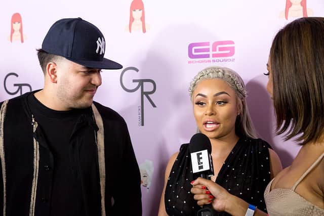 Rob Kardashian and Blac Chyna at her Blac Chyna Birthday Celebration at the Hard Rock Cafe in Hollywood in 2016 (Photo: Greg Doherty/Getty Images)