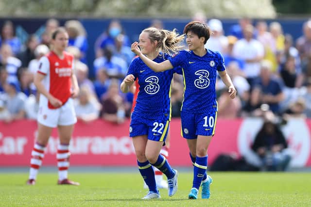 Ji So-Yun scored her team’s second goal in Chelsea’s 2-0 win