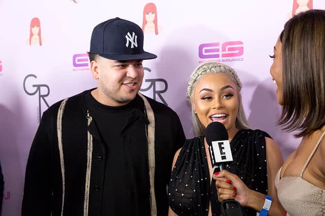 Rob Kardashian and Blac Chyna at at the Blac Chyna Birthday Celebration and unveiling of the “Chymoji” emoji collection at the Hard Rock Cafe on May 10, 2016 in Hollywood, California  (Photo: Greg Doherty/Getty Images)