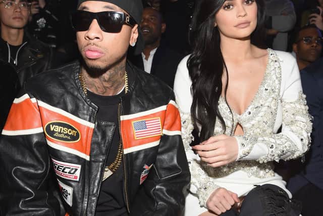 Tyga and Kylie Jenner at the Front Row for the Philipp Plein Fall/Winter 2017/2018 Women’s And Men’s Fashion Show (Photo: Dimitrios Kambouris/Getty Images for Philipp Plein)