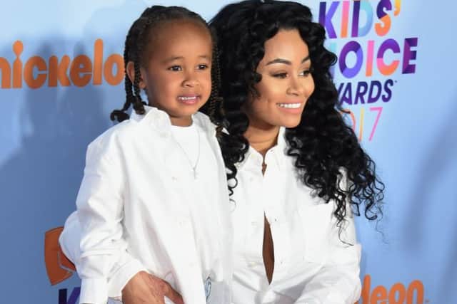 Blac Chyna and King Cairo Stevenson arrive for the 30th Annual Nickelodeon Kids’ Choice Awards, March 11, 2017 (Photo: VALERIE MACON/AFP via Getty Images)