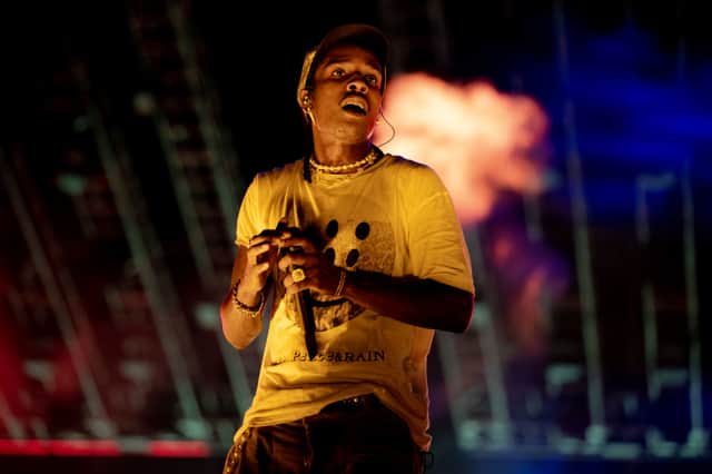 A$AP Rocky performing on stage during Rolling Loud at Hard Rock Stadium on July 23, 2021 in Miami Gardens, Florida (Photo: Rich Fury/Getty Images)