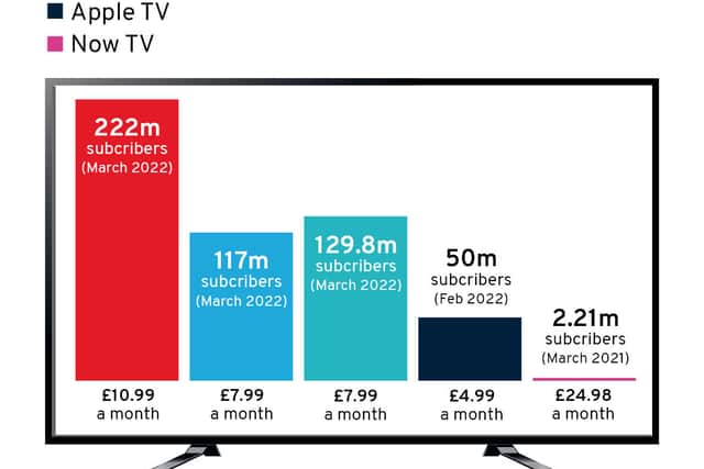 Which UK streaming service gives you the most bang for your buck? (Graphic: Mark Hall for NationalWorld)