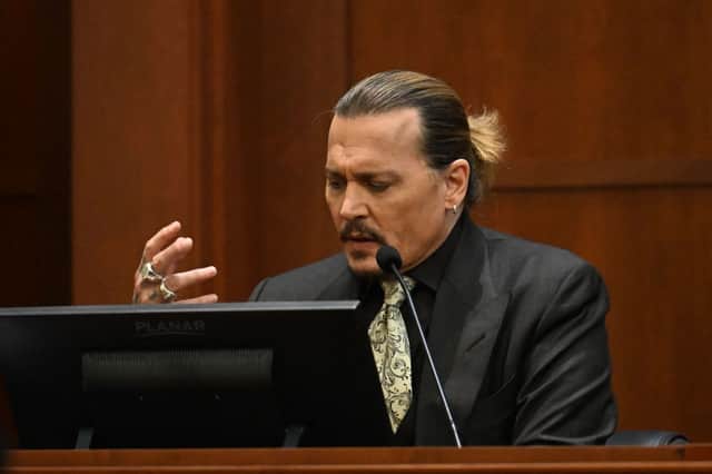 Johnny Depp testifies during his defamation trial (Photo: JIM WATSON/POOL/AFP via Getty Images)
