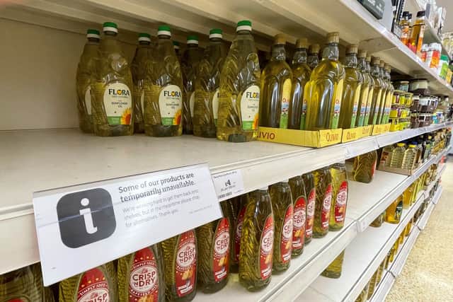 Cooking oil shortages have affected most UK supermarkets since the start of April (image: PA)